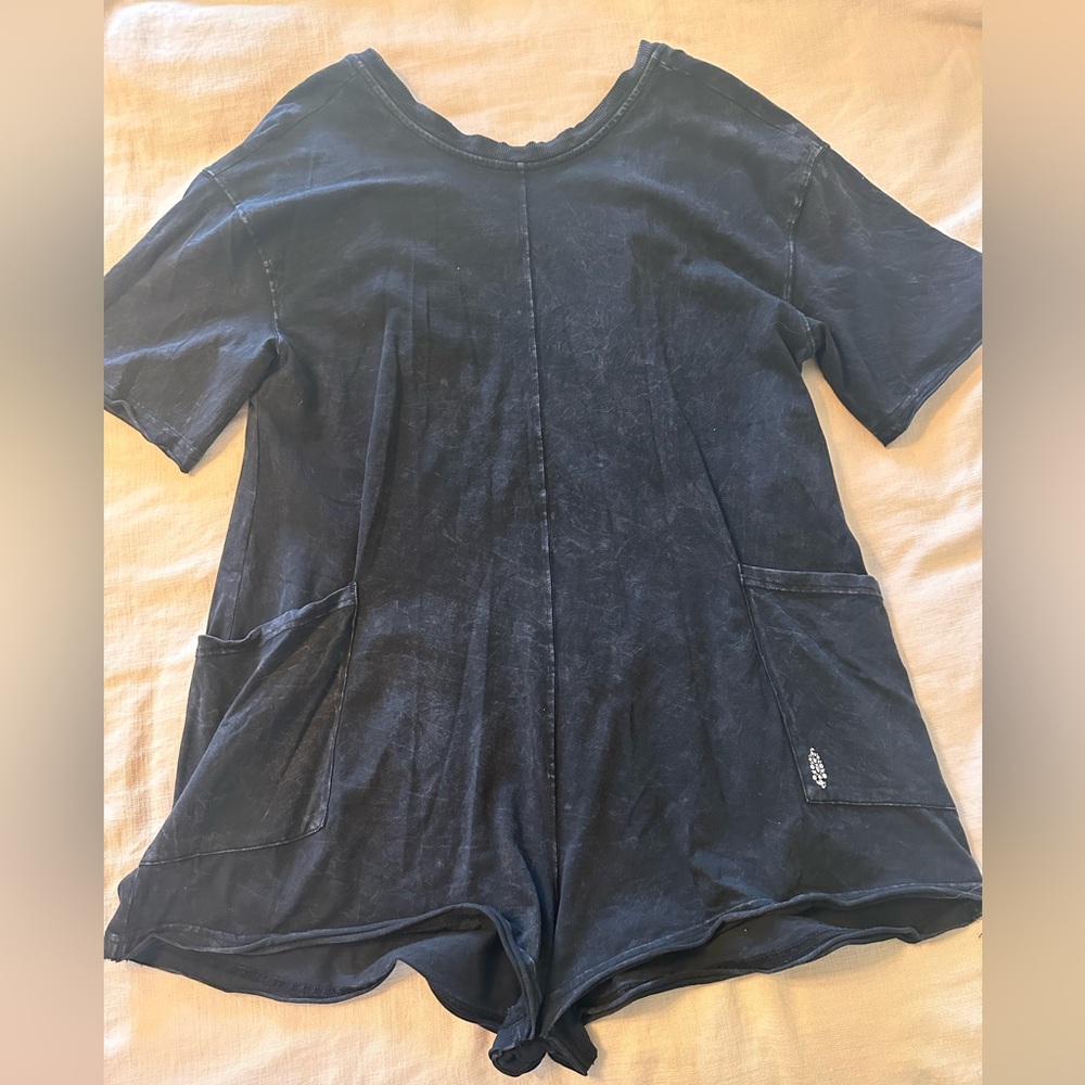 We The Free Hot Shot Tee Romper - black